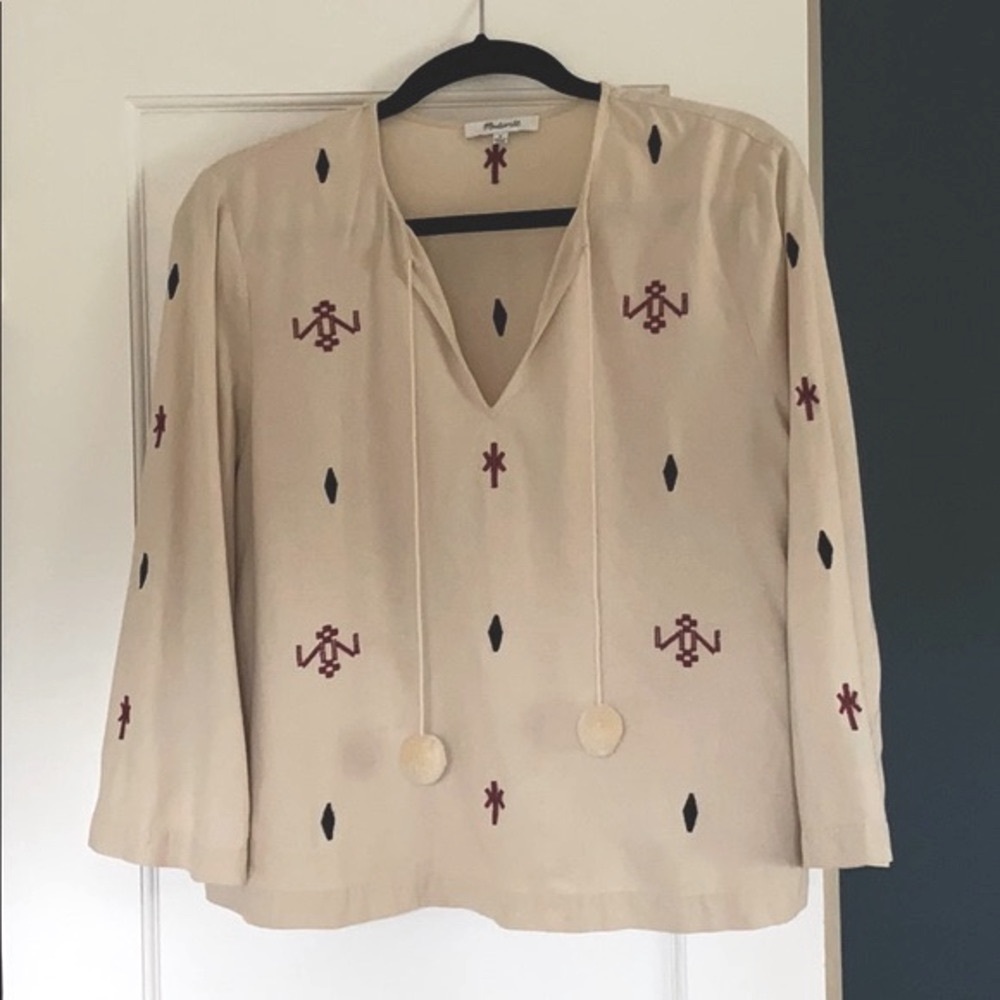 Rare Madewell Southwest silk top  M🏜